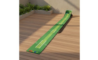 Roll-up Putting Mat with Return Track Clear Alignment Golf Putting Mat Easy to Store Portable for Beginners