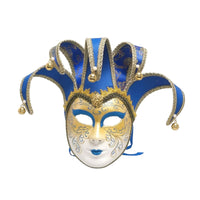 Clown Face Covering with Bells Intricate Full Facial Covering with Bells Eye Catching for Costume Parties, Theater Performances