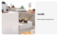 High Clarity Wedding Cake Stand Modern Design Acrylic Round Display Pillar Easy to Clean Clear Cylinder Pedestal Long-Lasting for Caterers, Bakers, Retailers, Birthday Parties, Baby Showers, Photo Shoots, Home Decor