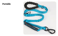 Car Safety Buckle Zinc Alloy Hardware Bungee Leash Padded Handle Pet Gear Elastic Bungee Dog Leash for Running