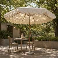 Round Patio Umbrella Double-Layer Patio Umbrella Eggshell
