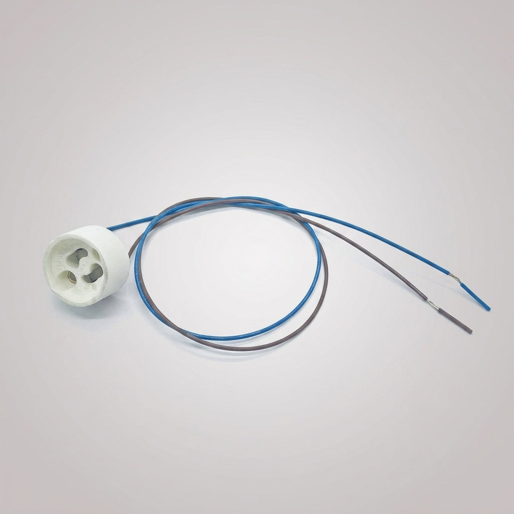 Home Improvement GU10 Lamp Holder with Wire Leads, High Temperature Resistant Ceramic GU10 Bulb Holder, 10 Pack Light Fixture Replacement, DIY
