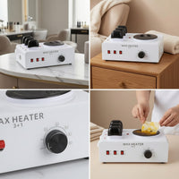 Multi-Chamber Electric Depilatory Heater Countertop Depilatory Heater with Multiple Compartments Easy to Clean Appliance Non-Stick for Beauticians