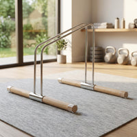 Bike Stand with Wooden Rails Non-Slip Indoor Bike Floor Stand Freestanding Bike Parking Rack for Cyclists, Apartment, Living Room, Garage