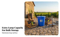 Large Capacity Plastic Pail Long-Lasting Professional Fermentation Barrel Sturdy Duty Storage Container Reinforced Handles