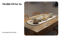 Extendable Rotating Tray Smooth Rotation Modular Dining Table Turntable Easy to Clean Adjustable Table Server for Families, Parties, Restaurants