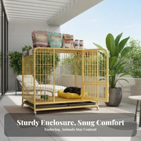 Optional Toilet Area personalizedizable Pet Fence Spacious Interior personalizedizable Wire Kennel Multi-Functional Dog Crate Easy to Clean for Cat Owners, Isolation, Indoors, Living Room, outsidedoors