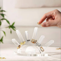 Long-Lasting Acrylic Band Stand Sturdy Acrylic Band Holder Easy to Clean Polished Surface for Jewelry Storage, Countertop, Vanity Table