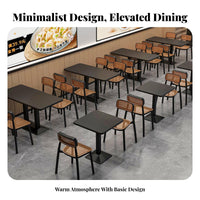 Commercial Grade Restaurant Table and Chair Set Thickened Tabletop Restaurant Dining Set Stable Structure Quick-Service Dining Furniture Easy to Clean for Cafe Owners, Homeowners, Snack Bar, Cafe, Banquet Hall, Kitchen