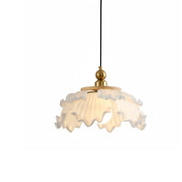 French Design Pink Floral Hanging Light High Color Rendering Flower Suspended Light Adjustable Height Indoor Lighting Gold Finish for Bedroom