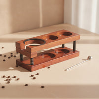Espresso Pressing Station Multiple Recesses Coffee Tamper Organizer Storage Compartments Portafilter Holder
