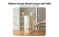 Rice Dispenser Food Grade Material Sealed Rice Storage Bin Single Press Dispense for Narrow Areas, Pantry