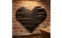 Steel Heart-Shaped-Wall Decoration Continuous Line Scribble Heart-Shaped-Wall Art Minimalist