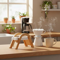 V-Shape Coffee Strainer Holder Easy Access Pour over Strainer Holder Pour-over Papers Storage Rack for Baristas, Cafe