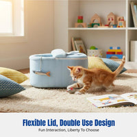 Canned Food Shaped Bed Removable and Cleanable Feline Den All-Oceanson Use 2-in-1 Versatile for Feline Companions, Small Dogs
