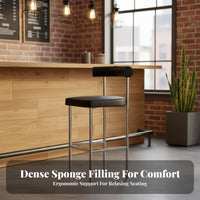 utilitarian design Round Top Backless Stool Commercial Grade Counter Chair With Footrest Seating Furniture Minimalist Design for Bar Owners, Customers, Homeowners, Coffee Shop, Restaurant, Kitchen Island, Living Room