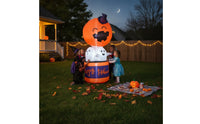 Giant Pumpkin Ghost Combo Inflatable Freestanding Inflatable Pumpkin Ghost Bright Halloween Inflatable Decoration Waterproof for Pathway