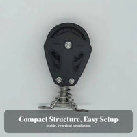 Rustproof Stainless Steel Nylon Pulley Rust Resistant Swivel Head Pulley Multi-Purpose Single Sheave Block Effortless Operation for Boaters, Sailors, Pilates, Sailing, Rigging, Gym