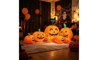 Inflatable Pumpkin with Black Cat Outdoor Inflatable Pumpkin Inflate for Lawn, Garden