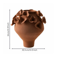 Ceramic Vase Wabi-Artistic Imperfection Decorative Vase Modern Vessel for Homeowners, Living Room, Entryway