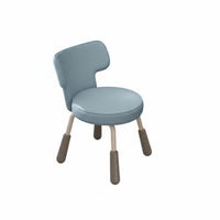 Space-Saving Armless rotating Chair Padded pad Armless Upholstered Caster Chair Ergonomic spinerest Rolling Seat Support for Students, Women, Adults, Dormitory, Study Room, Small Spaces, Vanity Table