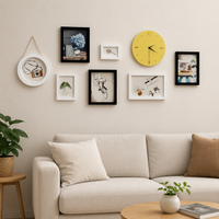 Plastic Picture Frame, Photo Frame, Photo Frame. Stylish Wall Decor, Compatible with Multiple Irregular Sizes (5/7/10 inches). For Newlyweds' Living Room Interior.