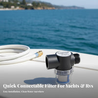 Water Pump Strainer Easy to Clean Boat Water Pump Pre-Strainer 50 Mesh Pipe Strainer Transparent Bowl Plumbing Fitting