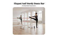 Portable Dance Practice Bar Sturdy Construction Adjustable Dance Barre Non-Slip Feet Home Practice Dance Bar for Dancers, Beginners, Indoor