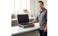 Lockable Equipment Briefcase Portable Lockable Equipment Case Heavy Duty Metal Instrument Box for Technicians, Hobbyists, Travel, Job Site, Field Work