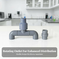 Rotating Water Outlet Wet-Dry Filter Compatible Water-Powered Rotating Outlet