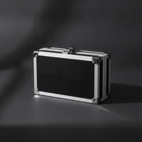 Aluminum Storage Box Lightweight Hard Shell Case with Latch Secure Storage for Travel