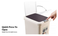 Two-Way-Opening Waste Bin Stylish Design Foot Pedal Trash Can Step-on Trash Can Odor-Close Ing Lid Foot Pedal Garbage Bin