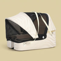 Cat Car Travel Crate with Mesh Canopy Hard-Sided Pet Carrier Seat Ventilated Pet Carrier with Mesh Openings for Small Dogs, Young Dogs, Road Trips, Daily Commutes