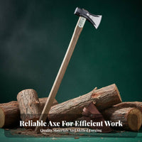 Forged Steel Heavy Duty Logging Axe Blade Wood Splitting Axe Balanced Design Splitting Maul Two-Fold Purpose for Woodworkers, Homeowners, Farm, Outdoor, Woods, Backyard