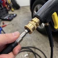 2 Pieces 1/4-Inch Quick-Connect Adapter Brass Pressure Washer Adapter with Male and Female Fittings