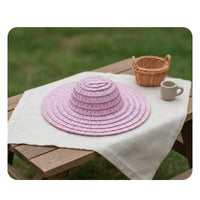 BJD Doll Woven Hat 1/6 Scale Doll Hat Realistic Design Toy Accessory for Kids, Craft Projects