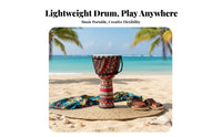 Authentic Andat Skin Head Djembe Drum Beginner Friendly Rope-Tuned Djembe Andatskin Drumhead Percussion Instrument Tunable for Beginners, Music Students, Home Practice, Jam Sessions, Live Performance, Outdoor Gatherings