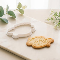 Happy Easter Cookie Stamp Food Easter Theme Cookie Biscuit Press Reusable 3D Biscuit Stamp for Home Cooks, Parents, Holiday Celebrations, Bakery