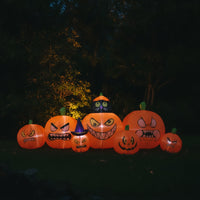 Inflatable Pumpkins with Black Cat 8ft Inflatable Black Cat and Pumpkin Outdoor Inflatable Pumpkin Display for Homeowners, Families, Lawn, Garden