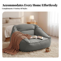 With Backrest Single Person Floor Sofa Comfortable Bean Bag Chair Relaxing Indoor Furniture No Assembly Required for Adults, Students, Gamers, Bedroom, Dorm Room, Reading Nook, Apartment