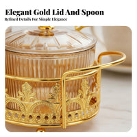 Luxury Design Gold Snack Bowl Tray Set Compartmentalized Divided Appetizer Platter Multi-Purpose Divided Relish Dish with Spoons Safe for Food for Living Room, Coffee Table, Entertaining Guests, Parties