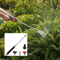 High-Pressure Washer Attachment with Interchangeable Nozzles Garden Hose Nozzle Cleaning Attachment Metal Cleaning Tool