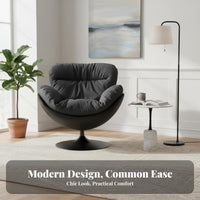 Nordic Design rotating ovoid Chair Spaceefficient Round rotating Armchair Enveloping Shape Single Seating Modern design for Apartment Dwellers, Homeowners, Office Workers, Living Room, Balcony, book corner, Bedroom