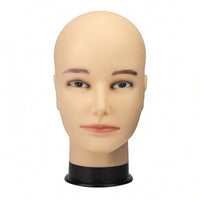 Bald Male Mannequin Head Realistic Male Mannequin Head Skin-Tone for Salons, Studios