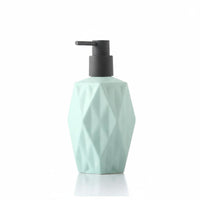 Ceramic Lotion Bottle, European Geometric Pump Dispenser, Foam Soap Container for Hotel, Guesthouse, Bathroom