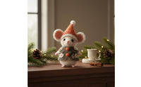 Lightweight Holiday Mouse Decoration Stocking Stuffer Gift Holiday Mouse Doll Cute Design for Holiday Decor, Tabletop Display