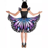 Butterfly Print A-Line Dress - Elegant and Sweet for Women