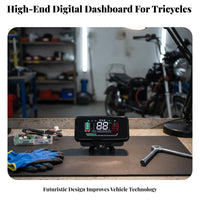 Electric Tricycle Dashboard Universal Electrical Capacity 48V/60V/72V Electric Three-Wheeler Instrument Cluster Wide Compatibility Electric Tricycle