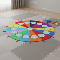 Sensory Integration Training Rainbow Whack-a-Critter Parachute Parent-Child Interaction Rainbow Play Parachute Develops Physical Skills Round Team Building Toy Colorful Design for Preschoolers, Families, Kindergarten, Outdoor, Backyard, Party
