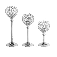 3 Pieces Table Centerpiece Mini Crystal Candle Holder Elegant Crystal Candle Holder Romantic Home Decor for Wedding, Party, Living Room